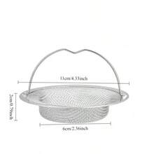 1Pc Stainless Steel Sink Filter With Handle Rust Proof Mesh Strainer For Kitchen Bathroom Drain Basket Vegetable Fruit Draining - A - View 5