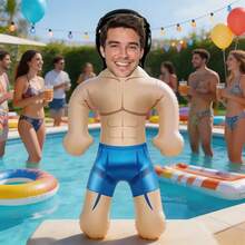 1pc Personalized Inflatable Blow-Up Doll, Customized With Your Face, Humorous Bachelorette Party, Bridal Gift, Inflatable Man, Wedding Favor, Special Occasion - Multicolor - View 6
