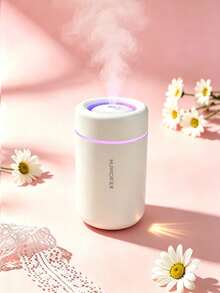 Mini humidificador colorido con luz ambiental, negro/blanco. LED degradado incorporado, silencioso, aromaterapia y humidificación. Ajustes de doble niebla fina, sin mojar el escritorio. Alimentado por USB, adecuado para el hogar, oficina, dormitorio, coche, baño, hotel, sala de yoga, habitación de mascotas. - Mist - Ver 5