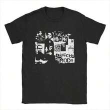 Camisetas Divertidas Depeches Cool Modes för män, rund hals, ren bomull, kortärmade, tryckta t-shirts. En sommar-T-shirt som kan bäras av både pojkar och flickor. Dam-T-shirt med retro rockband-tryck, andningsbar bomull, för utomhusbruk, vardagskläder, avslappnade toppar. Dam Y2K Grunge-bandtryck, kortärmad crop top, vintage musikfestival-topp för utekvällar. Retro musikband-tryck, långärmad T-shirt, vintage punk streetwear-tröja. - Svart - Visa 1