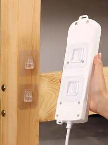 Wall-Mounted Power Outlet Bracket Hook - Hanging Outlet Storage Hook Rack - Space-Saving Storage Organizer - Suitable For Kitchen, Bedroom, Bathroom, Office, Desk, Entryway, Home - Ideal Choice For Home Organization - White - View 2