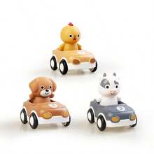 Children's Toy Car For Boys And Girls, Detachable Soft Rubber Squeeze Toy, Finger Sleeve, Inertia Slide Animal Car, Baby Bath Water Toy, Parent-Child Interaction, Interest Cultivation Interactive Toy - Multicolor - View 14