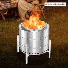 Stainless Steel Adjustable Fire Pit Stand, Cross-Structure Anti-Slip Stove Holder For Camping Picnic Backyard BBQ - Regular - View 10