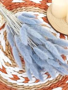 Artificial Reed Grass Decor, 17 Inch Artificial Reed Flower Decoration, Bulk Tall Artificial Reed Grass, Rabbit Tail Artificial Plants Bohemian Wedding Decor - Gray-blue - View 9