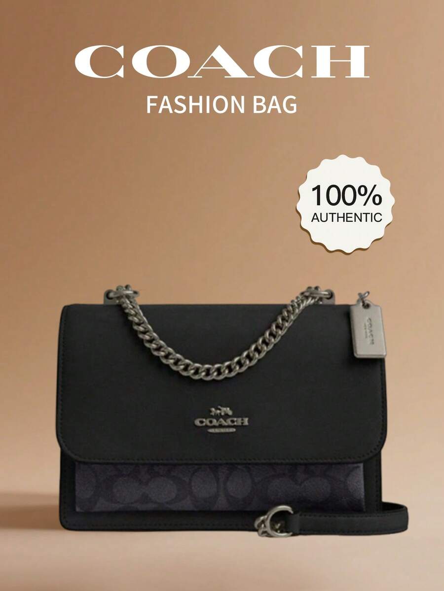 Coach Mini Klare Crossbody Bags For Women Small Square Bag With Signature Rivets Shoulder Bag Gift For Women - Dark Grey - View 1