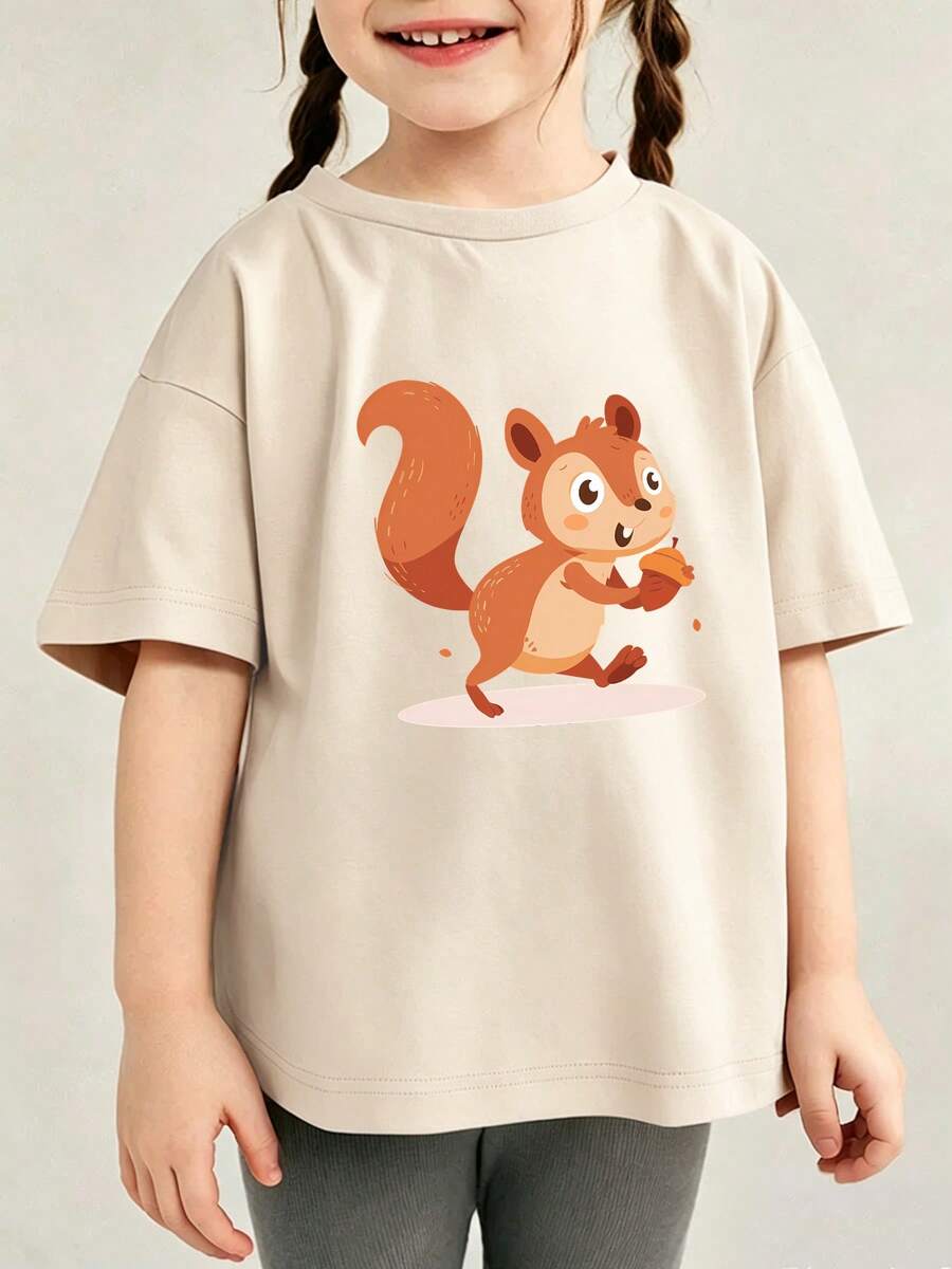 Camiseta con hermosos estampados para niñas perfecta para disfrutar de los días soleados de verano - Albaricoque - Ver 1