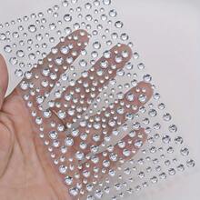 Rhinestone Decorative Stickers, Multi-Size Self-Adhesive Glitter Stickers With Backing, Easy To Peel And Stick, Neatly Arranged Transparent And Sparkling Rhinestones, Durable Adhesion, Repositionable, Suitable For Face Makeup Accents, Phone Case Decoration, Nail Art, Scrapbooking DIY, Holiday Styling And More, Convenient And Burden-Free, Create Sparkling And Exquisite Decorative Effects - White - View 4