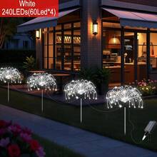太陽能花園煙花燈,戶外防水 60/150/240/360 LED 燈串,8 種模式 DIY 景觀燈,太陽能蒲公英插地燈,適用於草坪、露台、節日、假期、派對、露營、街道、院子、聖誕裝飾 - 煙火燈 - 查看 14