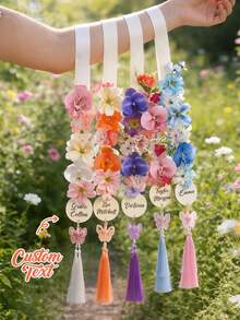 Personalized Floral Graduation Gift, Floral Graduation Wreath With Tag, Class Of 2026, Graduation Sash, Graduate Photo Prop, Graduation Gift - Multicolor - View 7