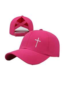 1pc S Size Ponytail Mesh Baseball Cap, Solid Color Hat, Adjustable Outdoor Sun Protection Casual Hat, Suitable For Spring/Autumn, Travel, Beach - Multicolor - View 8