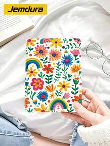 Ins 風格極簡植物葉花卉印花，適用於 Kindle NK 11/Ko-Bo/Kindle Youth Edition/Kindle Paperwhite 5, Kindle 2024 保護殼/平板電腦三折立式保護殼，具備自動喚醒/睡眠功能，輕巧方便，完美貼合保護您的閱讀設備，適合兒童禮物 / 家庭禮物 - 彩色 - 查看 35