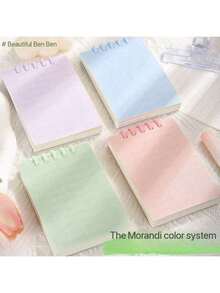 4/2/1 Pc Mini A7 Loose-Leaf Notebook, Cute Portable Memo Pad, Bright Macaron Colors, Pocket Size, English Loose-Leaf Notepad, School Supplies, Back To School Season - Multicolor - View 30