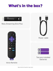 Roku Streaming Stick Plus 4K & HDR Streaming Device For TV With Voice Remote Black - Black - View 2