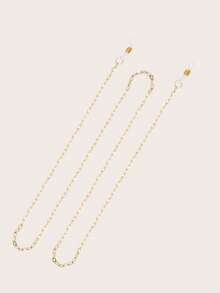 1pc Fashionable Minimalist Metal Eyeglasses Chain, Stylish Eyewear Accessory, Delicate And Beautiful, Suitable As A Gift For Ladies And Friends - Multicolor - View 4
