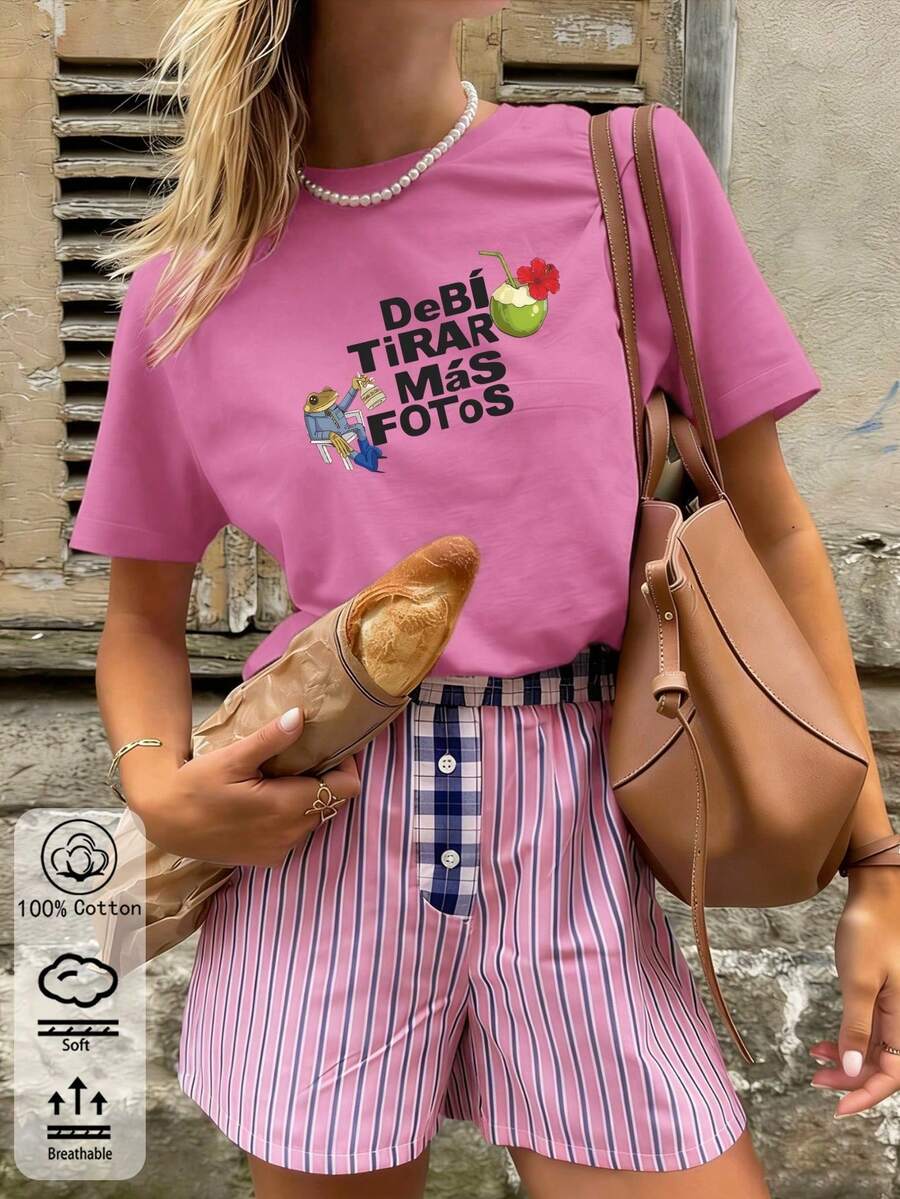 Women T-Shirts - Hot Pink - View 1