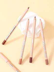Delineador de labios mate e impermeable USHAS, 8 colores, fórmula amigable con la piel, color de larga duración, delinea y rellena los labios - #12 Melocotón Nude - Ver 6