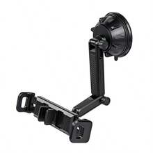 New Dual Phone & Tablet Holder With Large Suction Cup, Car Mount, Kitchen & Bathroom Stand - One Size - View 10