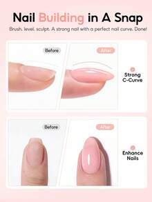 peacecolor 15ML Builder Gel For Nails, UV LED Cured Building Gel, Multi-Functional Nail Strengthener Gel For Nail Extension, Professional Nail Art Supplies For Salon And Home DIY Manicure - Multicolor - View 4
