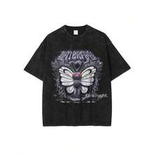 2026 Zhang LingHe Washed T-Shirt Streetwear Hip-Hop Fashion T-Shirts C-Drama Actor T-Shirt For Men And Women Short Sleeve Harajuku Summer - 後七 - 查看 1