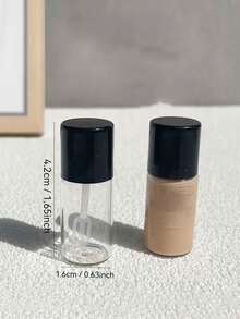 3 Botol Kaca Mini untuk Perjalanan, Cocok untuk Alas Bedak Cair, Concealer, dan Lip Gloss, 4ml/0.1oz - Wadah Kosmetik Portabel dengan Tutup Ulir, Bebas Pewangi, Ideal untuk Sampel Kosmetik dan Perlengkapan Mandi - MultiWarna - View 8