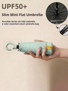 Payung Lipat Kecil, Payung Mini Saku Tahan Air Portabel untuk Perjalanan, Pelindung Matahari Wanita 2-in-1 Mini 6 Lipat Ultra Ringan Portabel, Payung Portabel Kompak untuk Perlindungan Matahari dan Hujan, Aksesori Perjalanan/Musim Panas untuk Perlindungan Matahari dan Hujan - MultiWarna - View 16