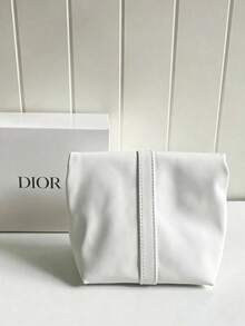 Dior 迪奧霧面白色化妝包,14x12cm尺寸，加厚,大容量,防水,耐用,柔軟有彈性,送禮自用都合適。 - 白色 - 查看 7