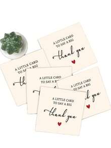 200/100/50pcs Thank You Cards, Suitable For Wedding Thank You Gifts, Birthday Party Favors, Holiday Gifts, Business Thank You Cards, Event Favors, Party Blessing Cards, Gifts For Friends And Family, Employee Benefits And Church Souvenirs - One Size Fits All - View 4