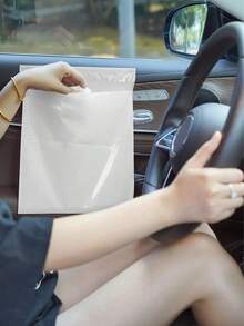 50個易貼式拋棄式車用垃圾袋，防漏嘔吐袋，美觀廚房收納袋，耐用，適用於汽車、廚房、臥室、書房、旅行、露營、辦公空間 - A - 查看 3