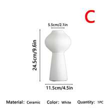 Nordic Modern Minimalist Creative White Ceramic Vase Home Living Room TV Cabinet Decoration Ornaments Office Desk Dining Table Decoration Crafts Gifts Birthday Graduation Home Decor Room Decor Flower Vase Glass Vase - White - View 10