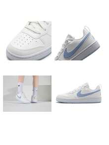 Nike 青少年運動鞋 COURT BOROUGH LOW RECRAFT BG 夏季新款兒童奶藍色 Swoosh 休閒滑板鞋 DV5456-103 - DV5456-103 - 查看 7