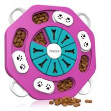 Dog Puzzle Toy, Enrichment Toys For Dogs Training IQ Treat Brain Games, Dog Toys To Keep Them Busy, Mental Stimulation For Dogs, Puppy Toy For Treat Dispensing, Puzzle For Small, Medium, S - 玫瑰 - 查看 8
