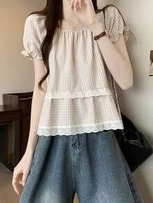 Women Blouses & Shirts - Baby Blue - View 2