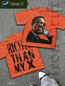T-Shirt Da Uomo Y2K 2026, "Richer Than My X", Elementi Di Poster TV, Sport All'aria Aperta, Moda Street Moderna, T-Shirt Da Uomo Alla Moda E Morbide Realizzate In 100% Cotone, Re - Crea - 查看 11