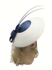 1pc Women's Vintage Charming Fascinator Hat, Suitable For Weddings, Church, Cocktail Parties, Derby Horse Racing, Tea Parties, Summer Sun Hat Accessory - A - View 19