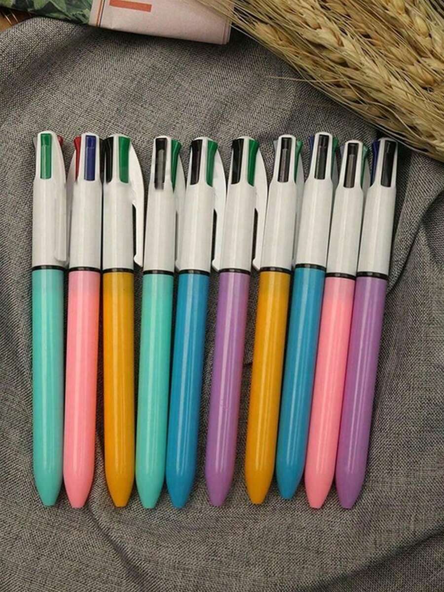 8pcs/4pcs/2pcs/Set Multicolor Ballpoint Pens, 1.0mm Tip, 4-In-1 Colorful Pens, Retractable Cute Nurse Pens, 4-In-1 Multicolor, Suitable For School, Students, Nurse Notes, Whiteboard, Office Supplies, Back To School Essential, Classic Ballpoint Pen Set Learning Office Supplies, Premium Holiday Gift, Suitable For Campus Classroom And Corporate Office Daily Use (14 Colors, Styles, Colors Sent Randomly)