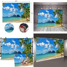 MME 10ftx7ft Tropical Backdrop Beach Photo Backdrop for Picture  Party Photography Props GEME745 - Amarillo azul - Ver 1