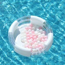 Inflatable Kiddie Pool, Toddler And Children Outdoor Swimming Pool, Summer Backyard Water Play Pool - White - View 3