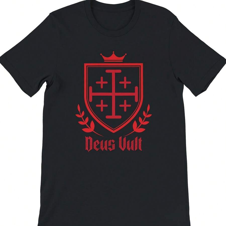 Dues Vult Crusader T-Shirt - Black - View 1