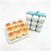 1pc Realistic Cream Bread Squeeze Toy, Clicker Stress Relief Toy, Slow Rebound Keychain Bag Pendant, Suitable For Fidgeting Anxiety Relief, Pool Party, Classroom Reward, Party Favor, Birthday/Holiday/Daily Gift. (Non-Light Version) - Multicolor - View 2