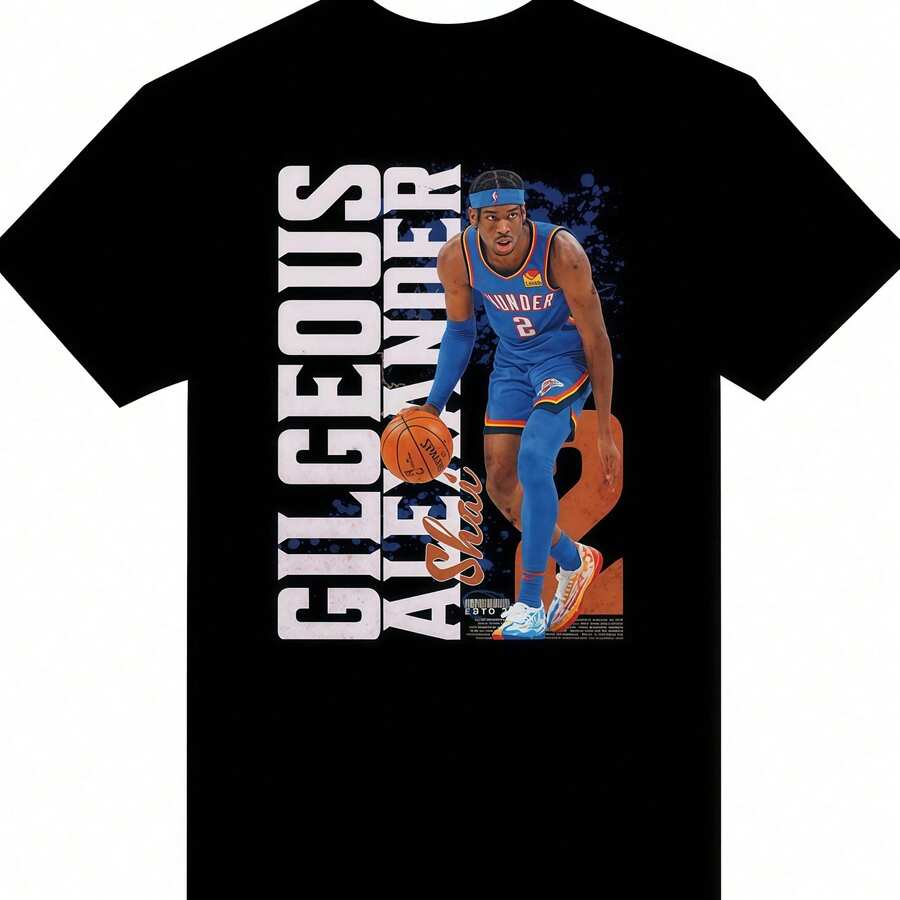 2026 Shai Gilgeous Chet Holmgren Williams Basketball Shirt OKC Oklahoma Thunder Basketball Vintage SGA Sweatshirt Gift For Fans - 後退 - 查看 1