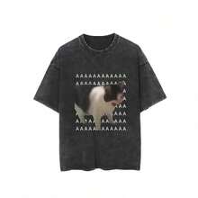 2026 Zhang LingHe Washed T-Shirt Streetwear Hip-Hop Fashion T-Shirts C-Drama Actor T-Shirt For Men And Women Short Sleeve Harajuku Summer - 後六 - 查看 1