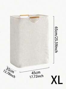 1PC Large/Small Linen Foldable Handheld Fabric Laundry Basket, Portable Laundry Hamper With Handle, Laundry Storage Bin For Bedroom, Bathroom, Living Room, T-Shirts, Shirts And Miscellaneous Items, Multi-Functional Laundry Sorting Basket - Apricot - View 9