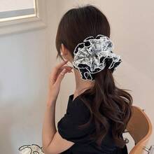 1/2/3pcs Polka Dot Mesh 4-Layer Lace Hair Ties, Princess Style Bow Hair Tie, Cute Sweet Women's Hair Accessories, Ponytail Hair Ties, Hairbands, Hair Scrunchies, Hair Ropes, Hair Ties Elastics Rubber Bands - Multicolor - View 3