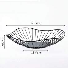 1個鐵製水果籃，創意現代北歐風零食收納籃，金屬線材水果盤，適用於居家客廳咖啡桌 - 彩色 - 查看 14
