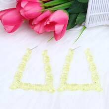 Transparent Resin Exaggerated Geometric Earrings For Women,  Statement Ear Jewelry - A6011 - 查看 4