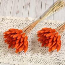 Decoración de hierba de junco artificial, decoración floral de junco de 17 pulgadas, hierba de junco alta a granel, planta artificial de cola de conejo, decoración de boda bohemia - Naranja - Ver 7