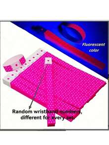 100pcs/5pcs Pack Fluorescent Star Pattern Paper Wristbands - Event Wristbands Decorated With Star Patterns And Printed With Random Numbers. Ideal Party Accessories Suitable For Various Occasions, Including Music Festivals, Concerts, Birthday Parties, Weddings, Party Games, Theme Parties, Back To School Events, Retro Parties, Etc. - One Size Fits All - View 8