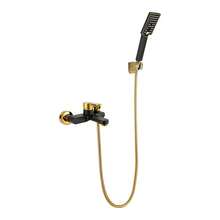 Bathtub Faucet With Hand Shower, Bathtub Shower Faucet With Valve, 3 Spray Patterns, G1/2 Thread, 1.5m Hose, Hand Shower For Bathroom (White Gold & Black Gold) - Black and Gold Version - View 11