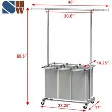 Simple Houseware - Clasificador de ropa con barra extensible para colgar ropa - pago - Ver 3