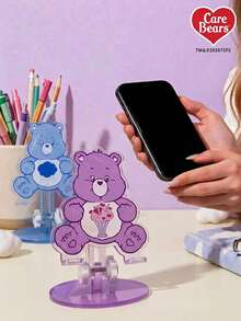 Care Bear X Joivida 1 Piece Bears Cartoon Acrylic Phone Stand, Adjustable Desktop Holder With Rainbow Pattern, Universal For Smartphones/Tablets, Cute Desk Accessory For Home/Office - Multicolor - View 2